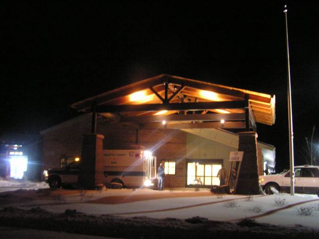 Ambulance at new Clinic. Photo by Bob Rule, KPIN 101.1 FM.