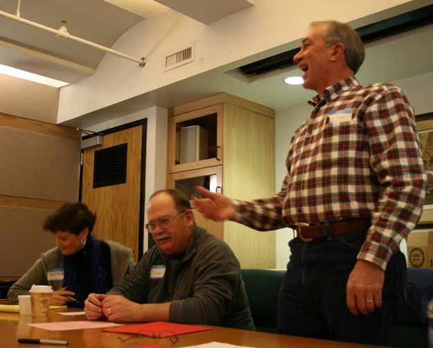 Flipping a coin. Photo by Dawn Ballou, Pinedale Online.