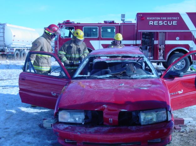 Trapped. Photo by Sublette County Fire Board.