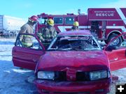 Trapped. Photo by Sublette County Fire Board.