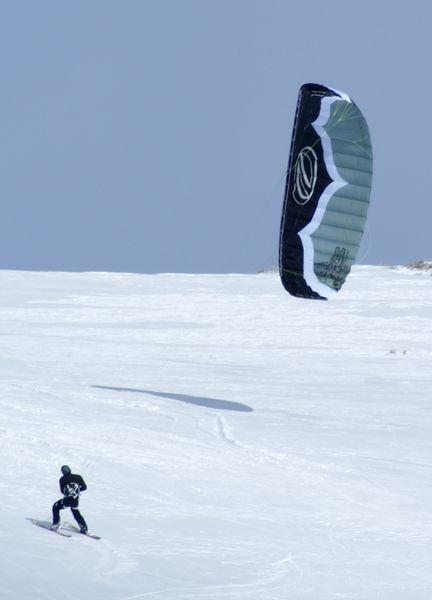 Snowkiters2. Photo by Cat Urbigkit, Pinedale Online.