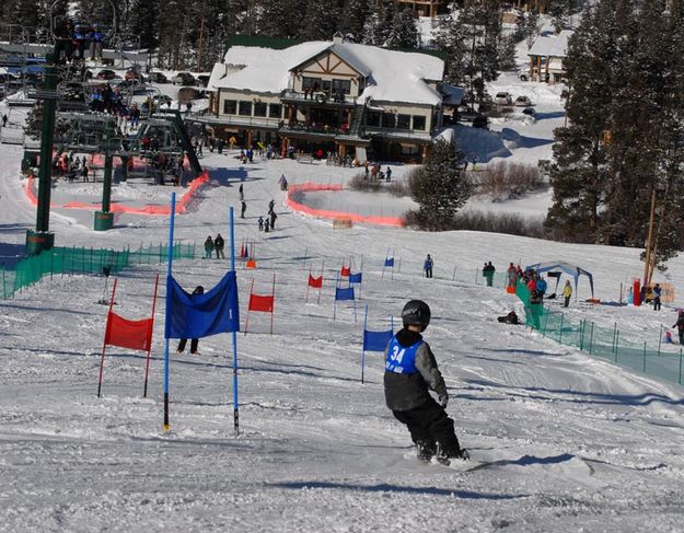 Racing down the mountain. Photo by Jeff Wohl.