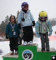 Pre-Kindergarten Female Skiers. Photo by Pam McCulloch.