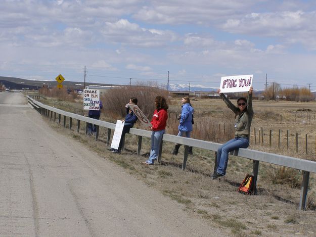 Signs on the highway. Photo by Sue Sommers.