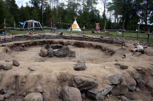 Large Fire Circle. Photo by Dawn Ballou, Pinedale Online.