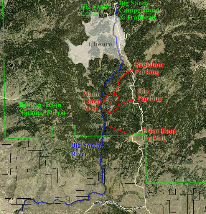 Rainbow Camp Map. Photo by Pinedale Online.