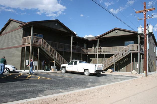 Rear of building. Photo by Dawn Ballou, Pinedale Online.