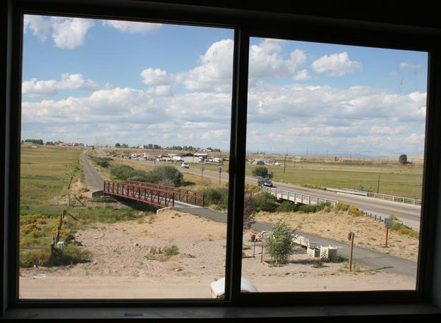 View from upstairs window. Photo by Dawn Ballou, Pinedale Online.