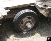 Flat tire. Photo by Dawn Ballou, Pinedale Online.