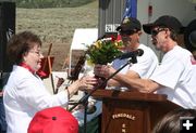 Flowers for Lois. Photo by Dawn Ballou, Pinedale Online.