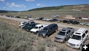 Highway Parking. Photo by Dawn Ballou, Pinedale Online.