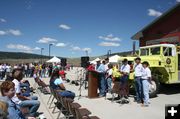 Speeches. Photo by Dawn Ballou, Pinedale Online.