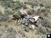 Crash debris. Photo by Sweetwater County Sheriff's Office.