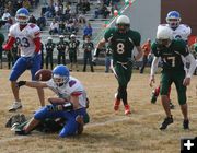 Fumble. Photo by Clint Gilchrist, Pinedale Online.