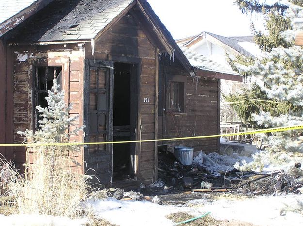 Burned home. Photo by Bob Rule, KPIN 101.1 FM Radio.