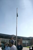 Flag Pole. Photo by Pam McCulloch, Pinedale Online.