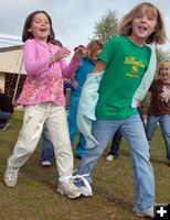 Three-legged race. Photo by Janet Montgomery .