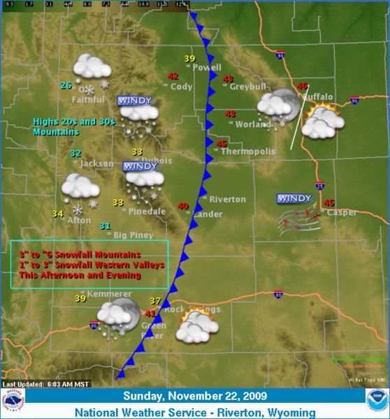 Sunday weather. Photo by National Weather Service.