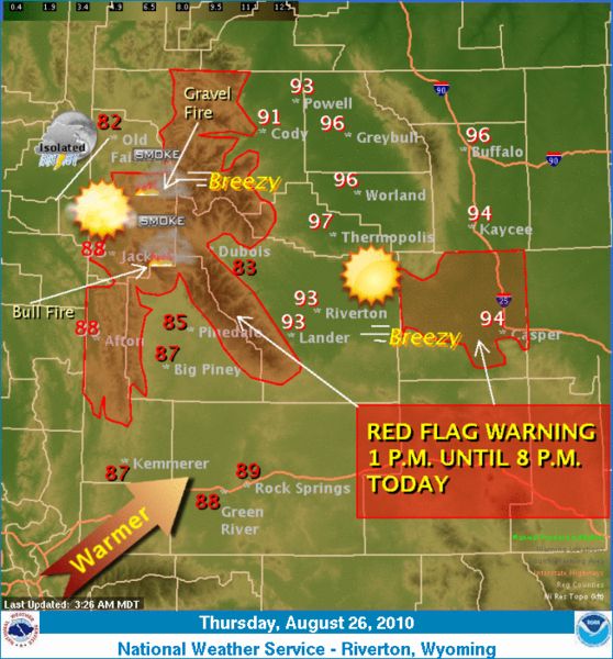 Red Flag Warning. Photo by National Weather Service.