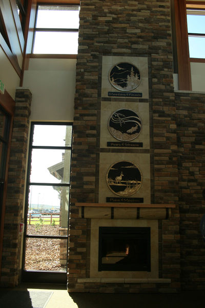 Fireplace. Photo by Dawn Ballou, Pinedale Online.