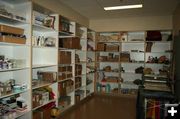 Art Studio storage. Photo by Dawn Ballou, Pinedale Online.