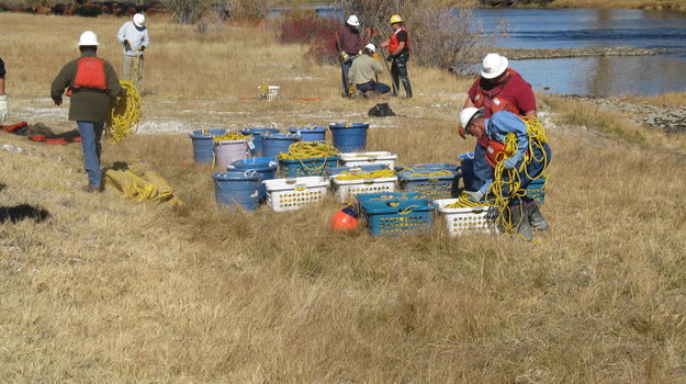 Preparing equipment. Photo by QEP Resources, Inc..