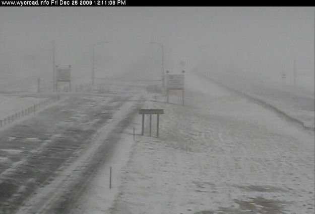 I-80 road closures. Photo by WYDOT webcam.