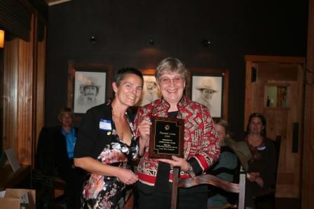 Sue Eversull - Appreciation Award. Photo by Pinedale Lions Club.