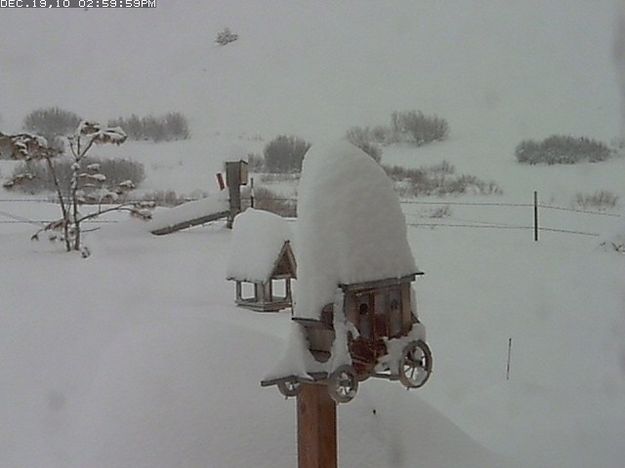 Snow in Bondurant. Photo by Bondurant Gros Ventre webcam.