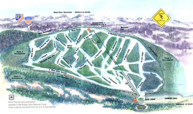 Ski Map. Photo by White Pine Ski Area.