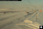 US 191 near Cora. Photo by WYDOT Cora 191 webcam.