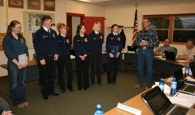 FFA Awards. Photo by Dawn Ballou, Pinedale Online.