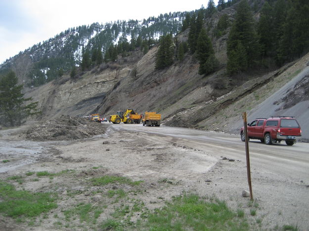 Removal Work in Progress. Photo by Wyoming Department of Transportation.