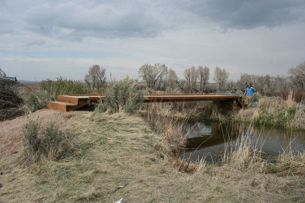 Bridge done. Photo by Dawn Ballou, Pinedale Online.