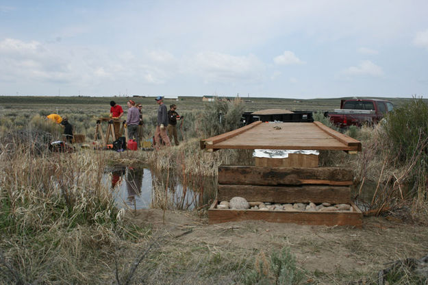 Bridge construction. Photo by Dawn Ballou, Pinedale Online.