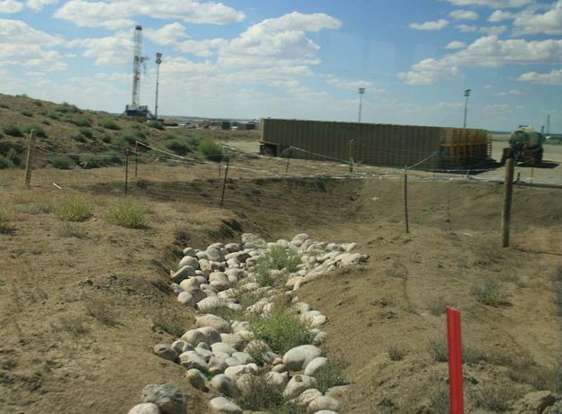 Erosion control. Photo by Dawn Ballou, Pinedale Online.