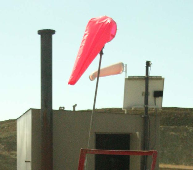 Wind sock. Photo by Dawn Ballou, Pinedale Online.