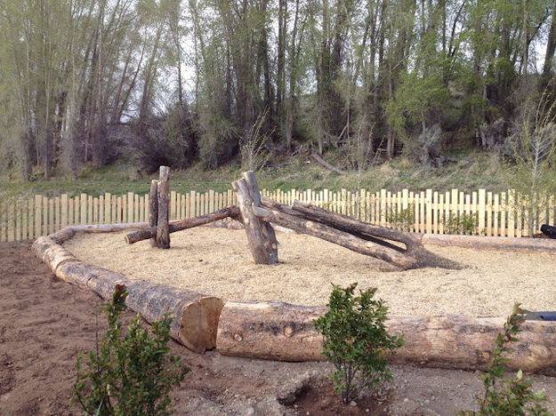 Climbing logs. Photo by Ana Cuprill.