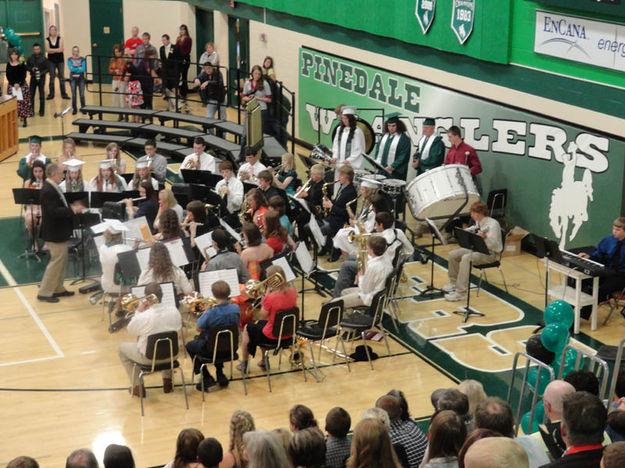 Pinedale Band. Photo by Bob Rule, KPIN 101.1 FM Radio.