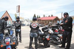 Bikers Against Child Abuse. Photo by Mark Brenden, Sublette Examiner.