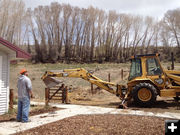 Backhoe work. Photo by Ana Cuprill.