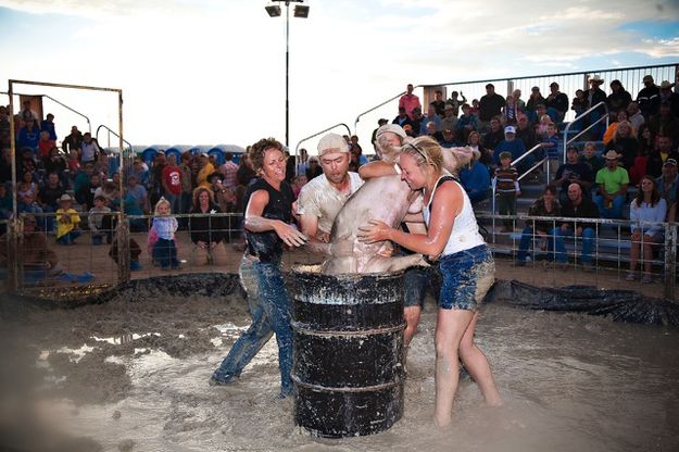 Around the barrel. Photo by Tara Bolgiano, Blushing Crow Photography.