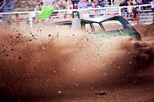 Cloud of dirt. Photo by Tara Bolgiano, Blushing Crow Photography.