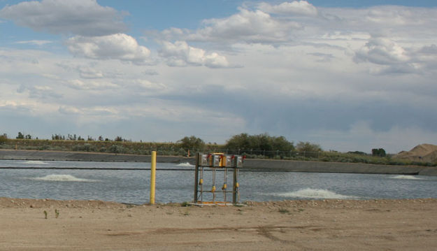 Secondary Aeration Pond. Photo by Dawn Ballou, Pinedale Online.