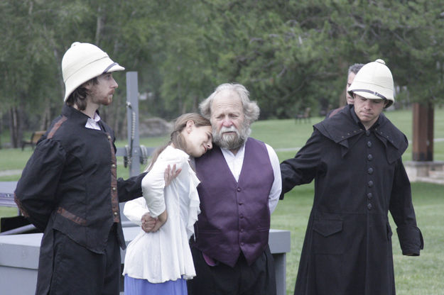 Away in cuffs. Photo by Tim Ruland, Pinedale Fine Arts Council.