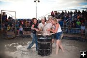 Around the barrel. Photo by Tara Bolgiano, Blushing Crow Photography.