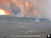 Fire approaching. Photo by Hugh Hanning.