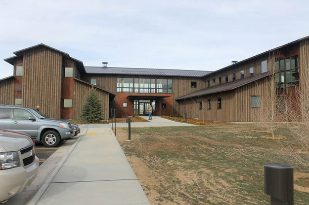 Front entrance. Photo by Dawn Ballou, Pinedale Online.