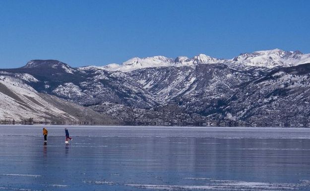 Lake ice skaters. Photo by Dave Bell.