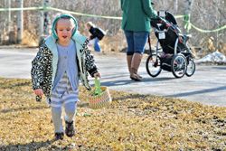 Scrambled egg hunt. Photo by Andrew Setterholm, Pinedale Roundup.